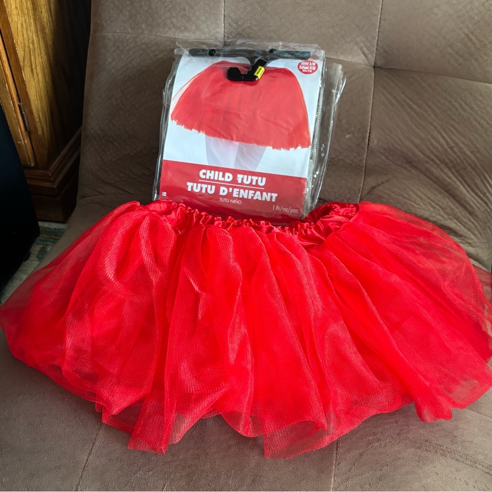 Vibrant Red Child Tutu Halloween dance dress up Valentine’s Day Cupid